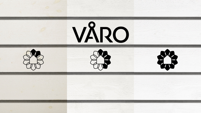 VÅRO 2, 5 Og 10 Kledning Vegg Hvitmalt Med Logo