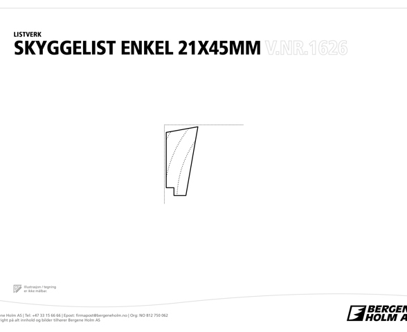 Profilbilde av Taklist Enkel skygge
