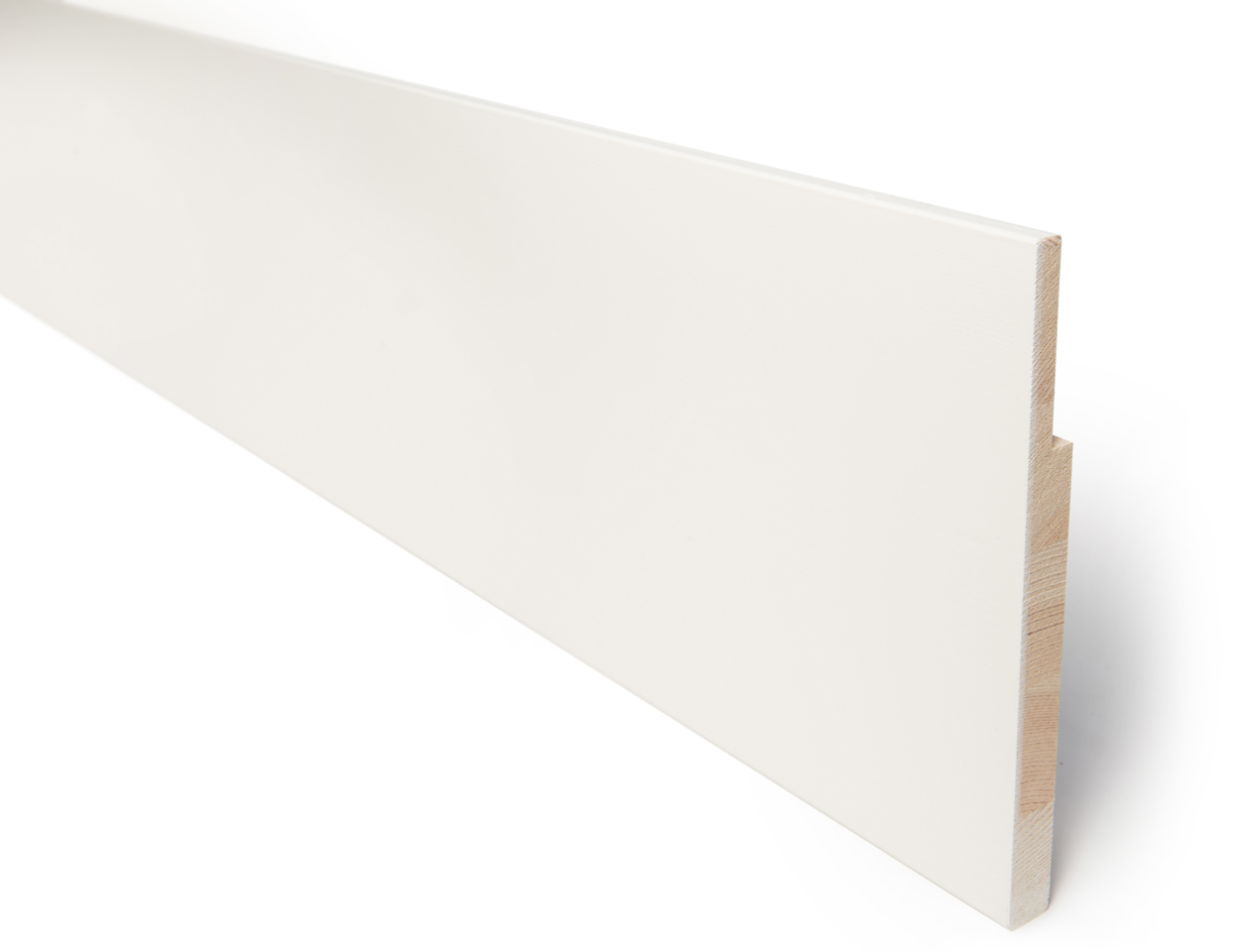 Utforing - 18 x 220 x 1200 - Kvistfri malt hvit Bomull