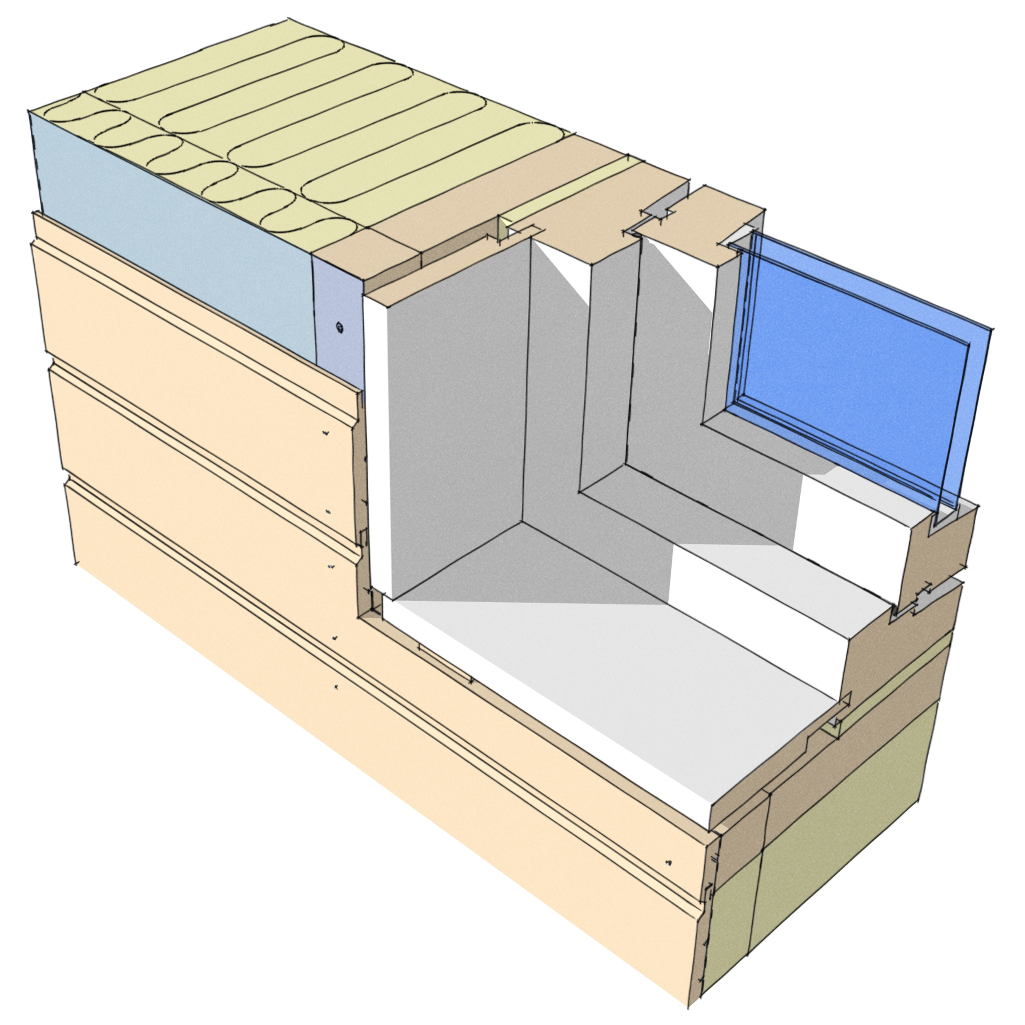 Guide Panel Liggende Vegg Tilpassing Rundt Vindu 1