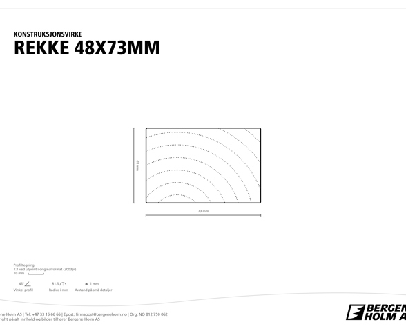 Kø Rekke Lekt / rekke - 48 x 73 - Ubehandlet