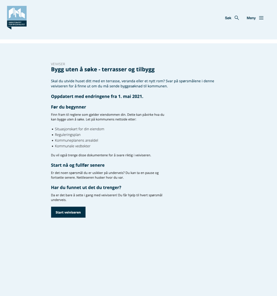 Planlegging Direktoratet For Byggkvalitet Veiviser