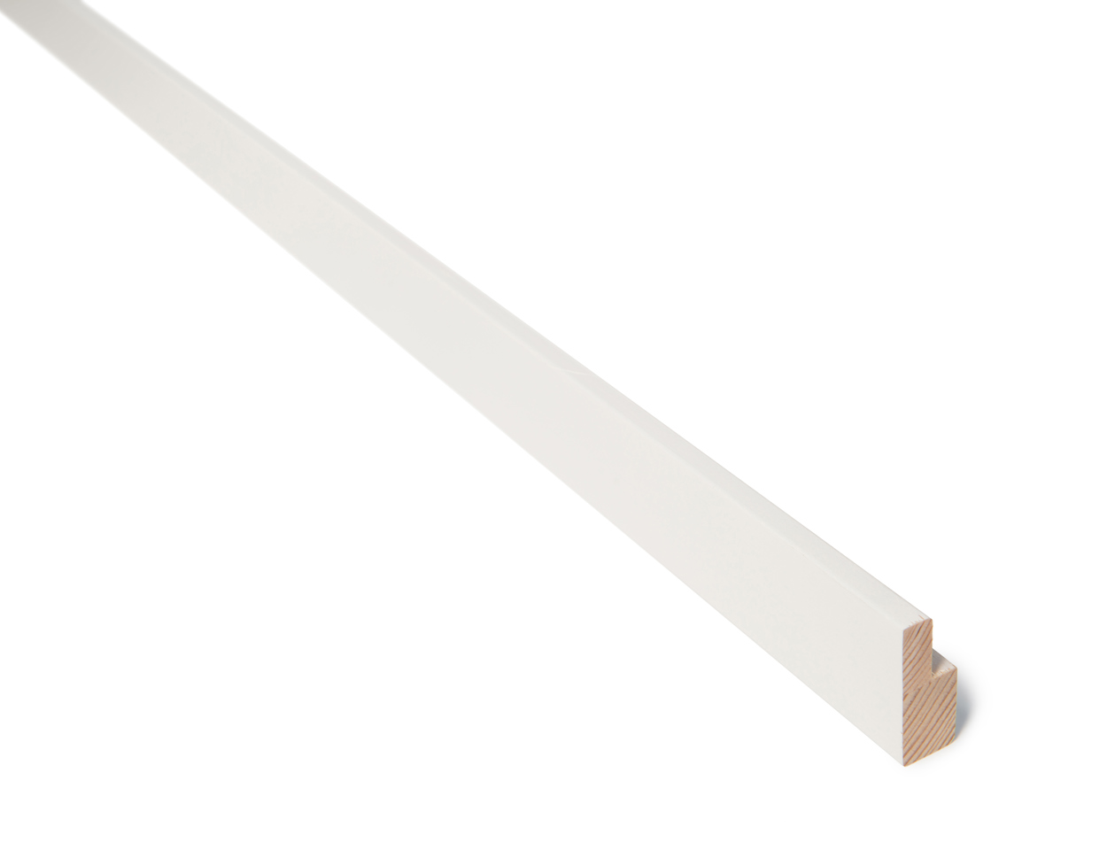 Utforing - 18 x 45 x 2400 - Malt hvit Bomull