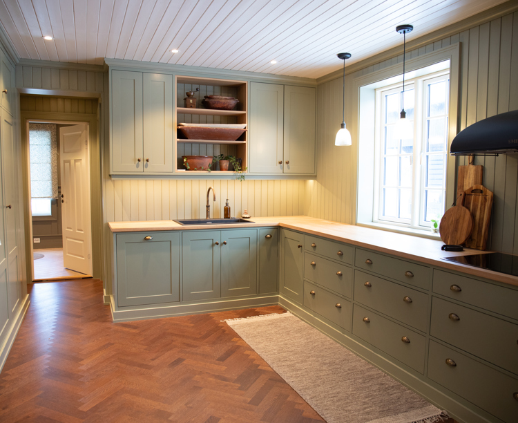 Kjøkken Grønt Nordre Ramberg Gård