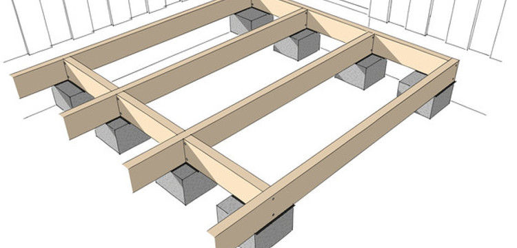 Terrassebjelkelag Opplagt Pa Punktunderstoetting 6 Size Medium