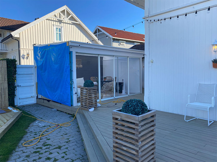 Byggeprosess Påbegynt Uterom