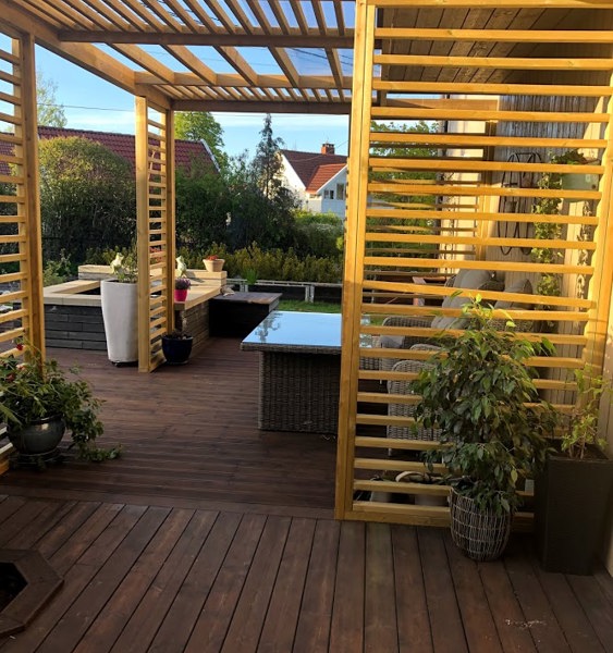 Uteromsprisen Platting Terrasse Pergola Spiler4