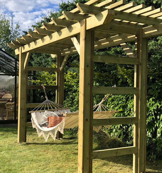 Guide Pergola Hengekoeye Med Fire Stolper Miljoe 2 Size Large