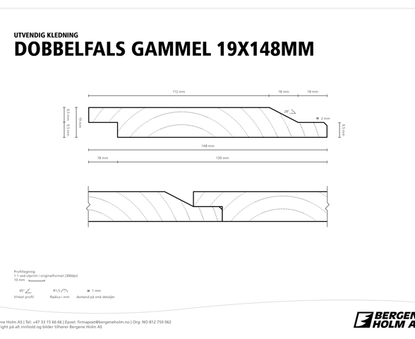 Profilbilde av TRYR Kledning Dobbelfals 28° (gammel)