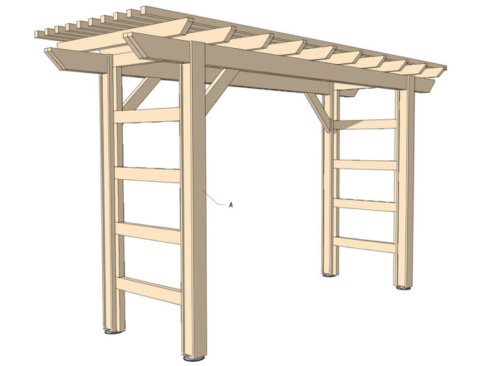 Guide Pergola Hengekoeye Med Fire Stolper 14 Dekkbord Size Large