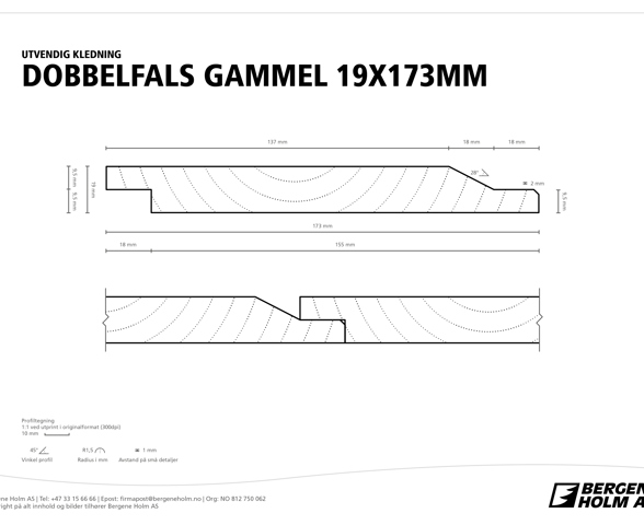 Profilbilde av Kledning Dobbelfals 28° (gammel)