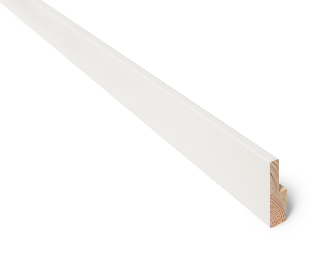 Utforing - 18 x 70 x 4400 - Malt hvit Bomull