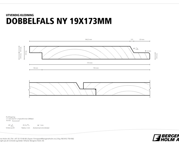 Profilbilde av NORD Kledning Dobbelfals 60° (ny)