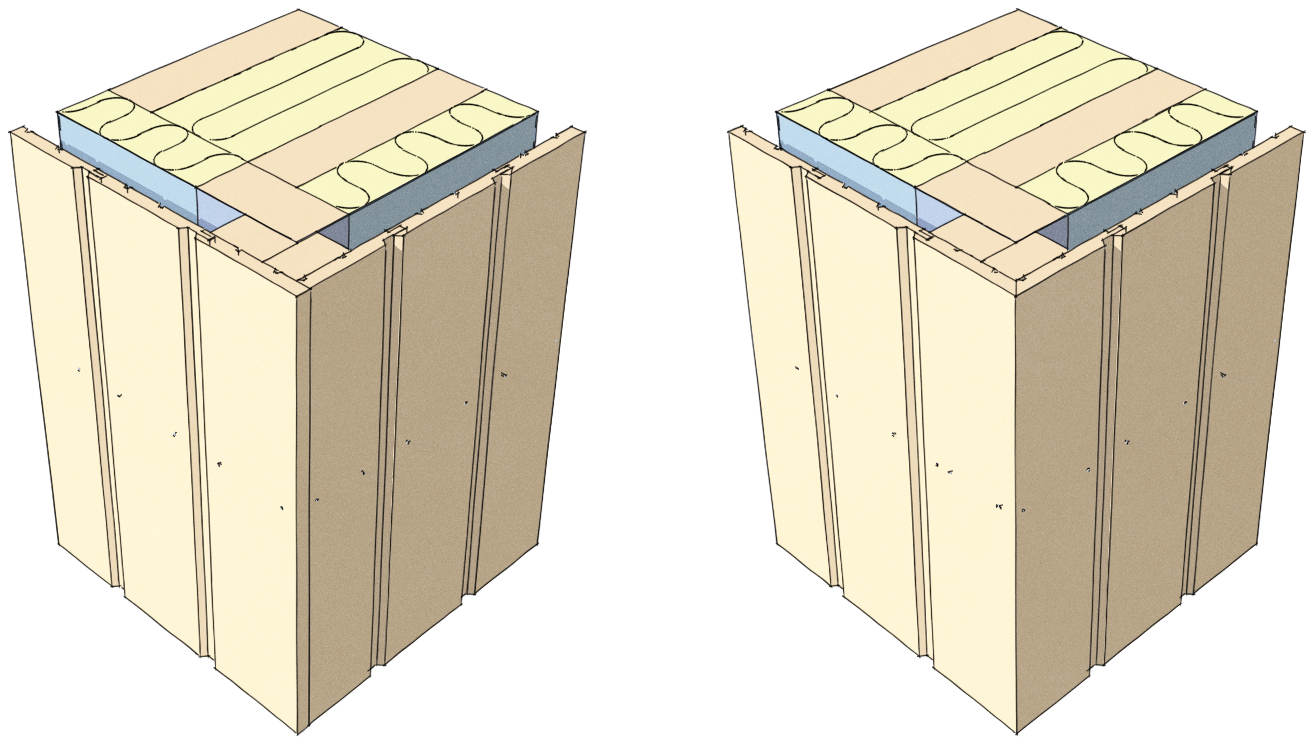 Guide Panel Stående Hjørne Utvendig Smal 3
