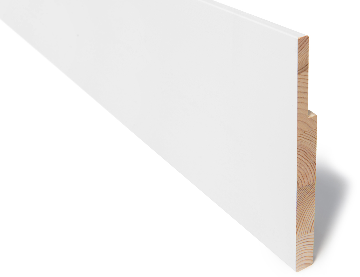 Utforing - 18 x 195 x 4400 - Malt hvit Klassisk Hvit